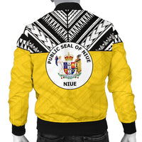 Niue Men's Bomber Jacket - Polynesian Design - Polynesian Pride