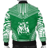 Norfolk Island Flag Polynesian Chief Men's Bomber Jacket - Polynesian Pride
