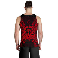Tuvalu Polynesian Men Tank Top Map Red - Polynesian Pride