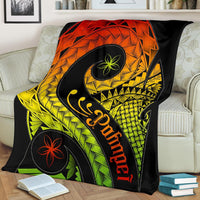Pohnpei Premium Blanket - Polynesian Decorative Patterns White - Polynesian Pride