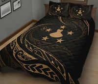 Austral Islands Quilt Bed Set - Gold - Frida Style - Polynesian Pride