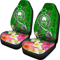 Pohnpei Car Seat Covers - Turtle Plumeria (Green) - Polynesian Pride
