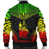New Caledonia Polynesian Chief Men's Bomber Jacket - Reggae Version - Polynesian Pride