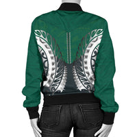 Koru Polynesian Tattoo Women Bomber Jacket - Polynesian Pride