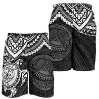 American Samoa Polynesian Men's Shorts - Black Turtle - Polynesian Pride