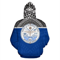 Marshall Islands All Over Zip up Hoodie Polynesian Hoodie Style - Polynesian Pride