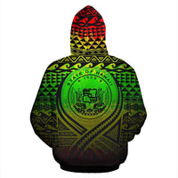 Hawaii All Over Zip up Hoodie Lift up Reggae - Polynesian Pride