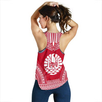 Tahiti Women's Racerback Tank - Polynesian Chief Flag Version - Polynesian Pride