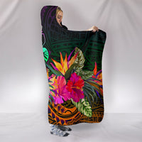New Caledonia Polynesian Hooded Blanket - Summer Hibiscus - Polynesian Pride
