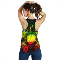 Northern Mariana Islands Polynesian Women Tank Top Map Reggae - Polynesian Pride
