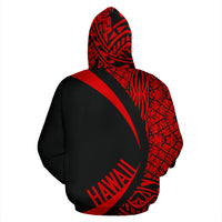 Kanaka Polynesian Tribal Hoodie Circle Style Red Color - Polynesian Pride