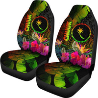 Chuuk Polynesian Car Seat Covers - Hibiscus and Banana Leaves - Polynesian Pride