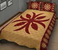 Hawaiian Quilt Pattern Flower Lovely Quilt Bed Set - Polynesian Pride