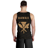 Hawaii Kakau Polynesian Kanaka Map Men's Tank Top - Gold - Polynesian Pride
