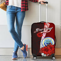 Federated States Of Micronesia Custom Personalised Luggage Covers - Coat Of Arm With Hibiscus - Polynesian Pride
