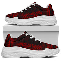 American Samoa Chunky Sneakers - Polynesian Chief Red Version - Polynesian Pride