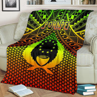 Polynesian Pohnpei Premium Blanket - Reggae Vintage Polynesian Patterns - Polynesian Pride