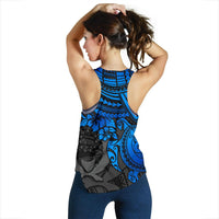 Pohnpei Polynesian Racerback Tank (Women) - Polynesian Blue Turtle - Polynesian Pride