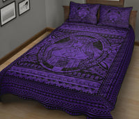 Hawaii Polynesian Pele Mauna Kea Quilt Bed Set Purple - Polynesian Pride