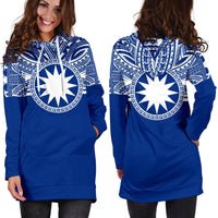 Nauru Women Hoodie Dress - Nauru Coat Of Arms Polynesian Flag Color - Polynesian Pride