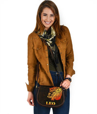 Sun In Leo Zodiac Saddle Bag Polynesian Tattoo Simple - Orange Black - Polynesian Pride
