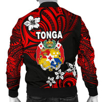 Mate Ma'a Tonga Rugby Men's Bomber Jacket Polynesian Unique Vibes - Red - Polynesian Pride