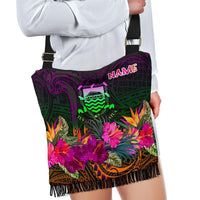 Tuvalu Personalised Crossbody Boho Handbag - Summer Hibiscus - Polynesian Pride