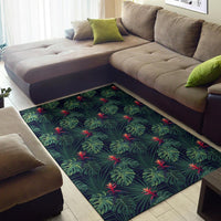 Tropical Monstera Leaf Green Rug - Polynesian Pride