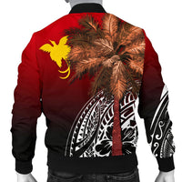 Papua New Guinea Men's Bomber Jacket - Polynesian Palm Tree - Polynesian Pride