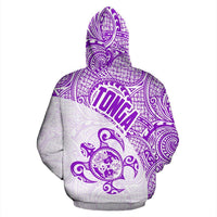 Tonga Zip up Hoodie Tonga Coat of Arms In Turtle Polynesian Tattoo 100 - Polynesian Pride