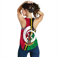 Vanuatu Flag Design Women Racerback Tank - Polynesian Pride