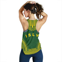 Society Islands Women's Racerback Tank - Polynesian Chief Flag Version - Polynesian Pride