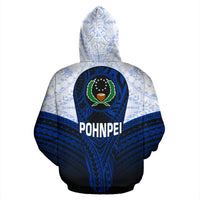 Pohnpei Polynesian Zip up Hoodie Pohnpei Flag Polynesian Tattoo - Polynesian Pride