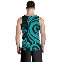 Cook Islands Men's Tank Top - Turquoise Tentacle Turtle - Polynesian Pride