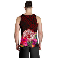 American Samoa Personalised Men's Tank Top - Coat Of Arm With Polynesian Patterns - Polynesian Pride