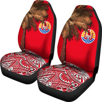 French Polynesia Car Seat Covers - Palm Tree Polynesian Pattern - Polynesian Pride