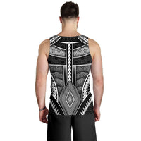 Polynesian Men's Tank Top - American Samoa Coat Of Arm With Poly Patterns - Polynesian Pride