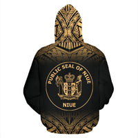 Niue Polynesian Custom Hoodie Fog Gold - Polynesian Pride
