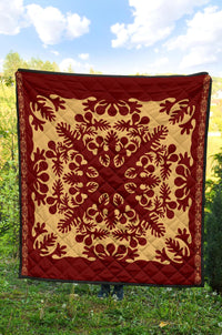 Hawaiian Quilt Vintage Premium Quilt - Polynesian Pride