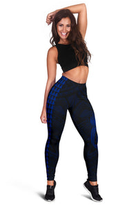 Hawaii Turtle Shark Polynesian Leggings - Blue - Polynesian Pride