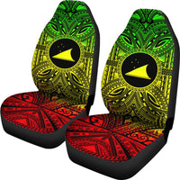 Tokelau Car Seat Cover - Tokelau Coat Of Arms Polynesian Reggae Style - Polynesian Pride