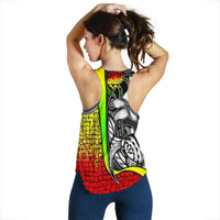 Federated States of Micronesia Women's Racerback Tank Reggae - Turtle With Hook - Polynesian Pride