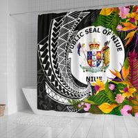 Niue Shower Curtains - Seal Spiral Polynesian Patterns - Polynesian Pride