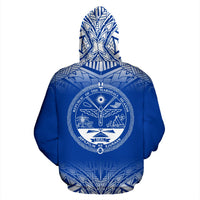 Marshall Islands Polynesian Hoodie Blue Frog - Polynesian Pride