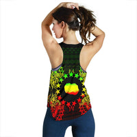 Cook Islands Polynesian Women Tank Top Map Reggae - Polynesian Pride