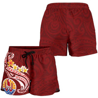 Tahiti Women's Short - Tahiti Seal Polynesian Patterns Plumeria - Polynesian Pride