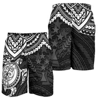 Kosrae Polynesian Shorts (Men) - White Turtle - Polynesian Pride