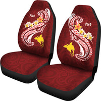 Papua New Guinea Car Saet Covers - PNG Seal Polynesian Patterns Plumeria - Polynesian Pride