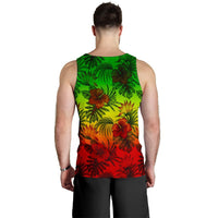 Polynesian Men's Tank Top - Reggae Hibiscus Patterns - Polynesian Pride