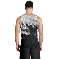 Fiji Rugby Makare And Tapa Patterns Men's Tank Top White - Polynesian Pride